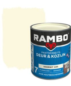 Rambo Pantserbeits Deur&Kozijn Zijdeglans Dekkend Ivoorwit 1101