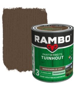 Rambo Pantserbeits Tuinhout Zijdeglans Transparant Berkengrijs 1214
