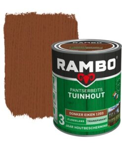Rambo Pantserbeits Tuinhout Zijdeglans Transparant Donker Eiken 1203