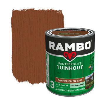 Rambo Pantserbeits Tuinhout Zijdeglans Transparant Donker Eiken 1203